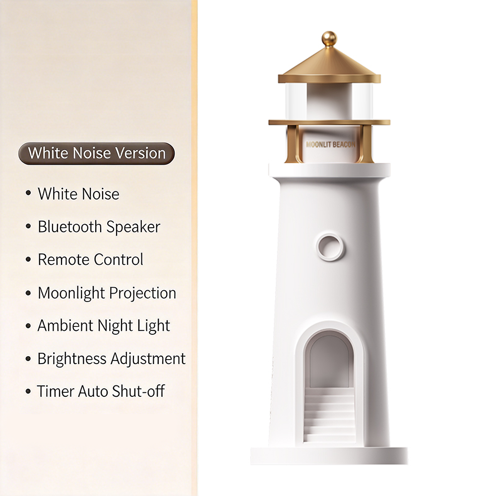 Relaxing Moon & Lighthouse Projection Lamp