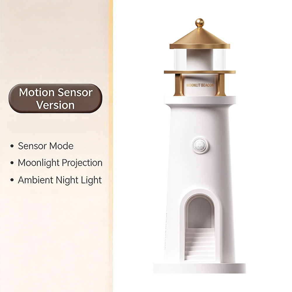 Relaxing Moon & Lighthouse Projection Lamp