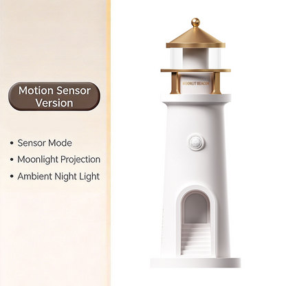 Relaxing Moon & Lighthouse Projection Lamp