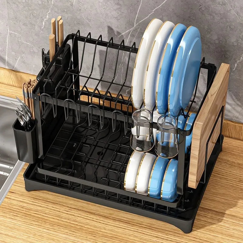 Double-Layer Space-Saving Dish Rack