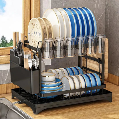 Double-Layer Space-Saving Dish Rack