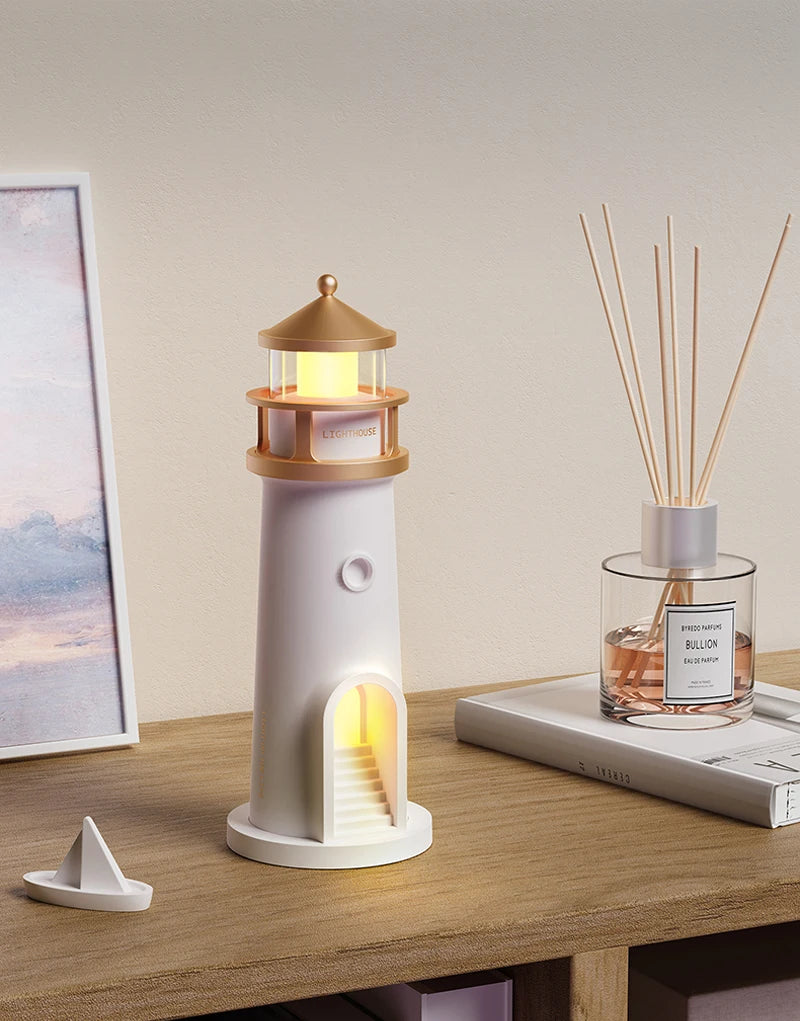 Relaxing Moon & Lighthouse Projection Lamp