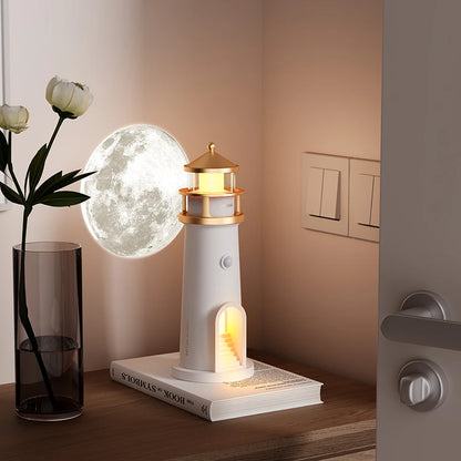 Relaxing Moon & Lighthouse Projection Lamp