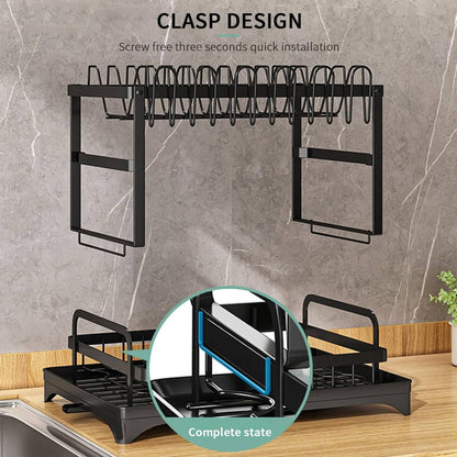 Double-Layer Space-Saving Dish Rack