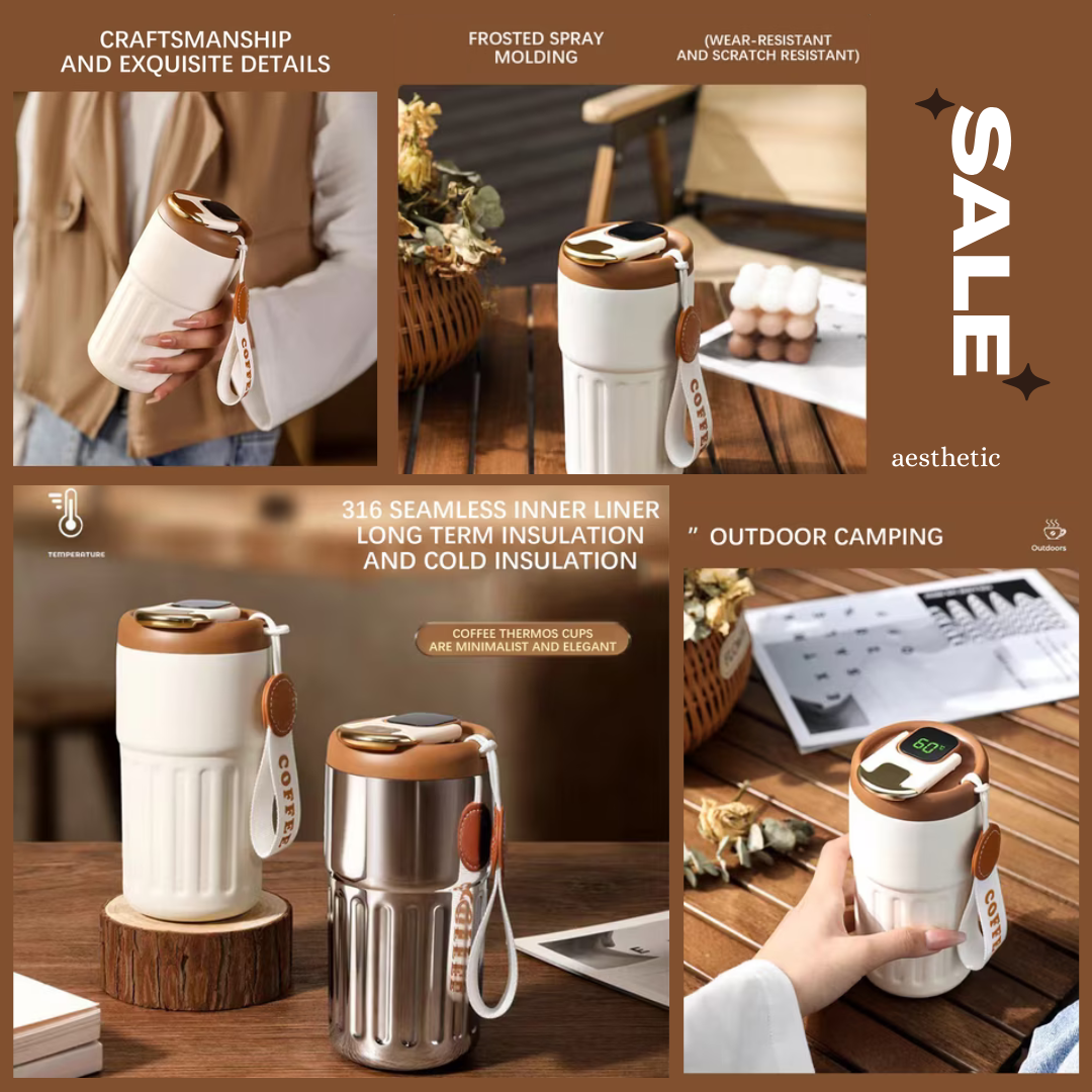 Smart Temperature Display Thermos Bottle
