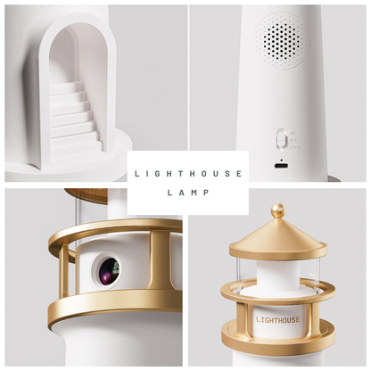 Relaxing Moon & Lighthouse Projection Lamp
