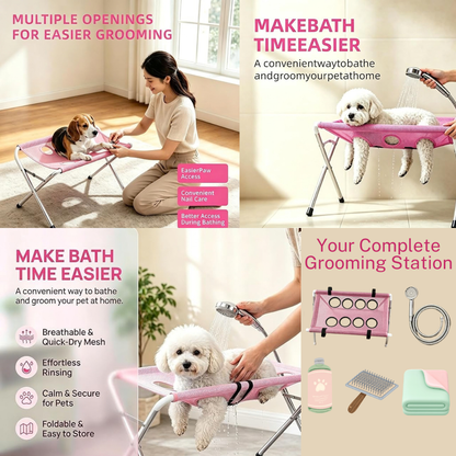Foldable Pet Grooming Hammock Stand